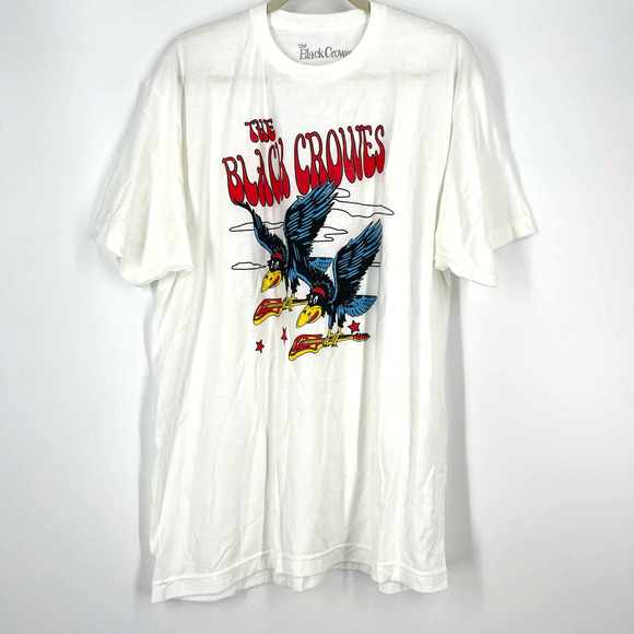 The Black Crowes Flying Crows Band Tee White Size Medium NWOT - Picture 3 of 6